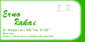 erno rakai business card